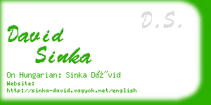 david sinka business card